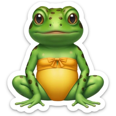 toad wearing a bathing suit sticker