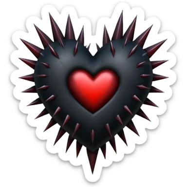 Goth heart sticker