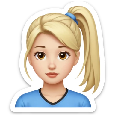 cô gái ấy buộc tóc cao sticker