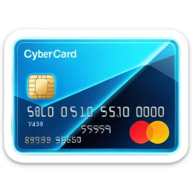 Neon cyber credit card sticker