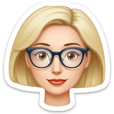 Pretty mom with eyeglasses sticker