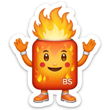 A mini heatblast a cute one and has a jersey the reads BS1 sticker