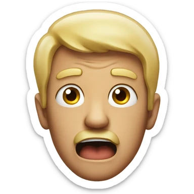 Horrified man sticker