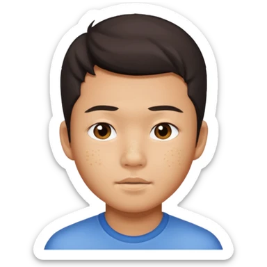 Buff Asian boy with acne named Ryan Cheng  sticker