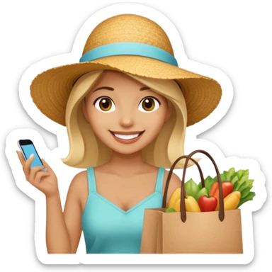 Street Food Shopper woman  sticker