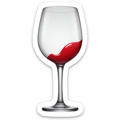 wine glass with lipstick stain sticker