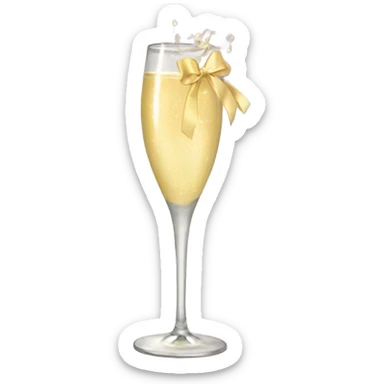 Aesthetic bow Prosecco  sticker