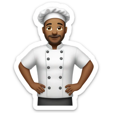 A pregnant male chef sticker