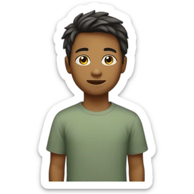 neduAI (boy with T-shirt) sticker