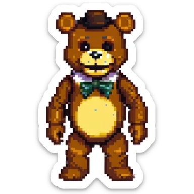 Freddy Fazbear from Five Nights at Freddy's game sticker