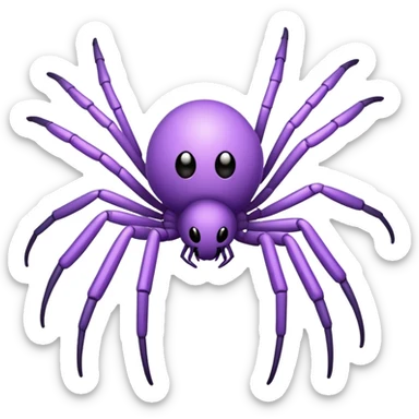 simple cute spider single colored lavender purple sticker