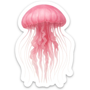 pink jellyfish sticker