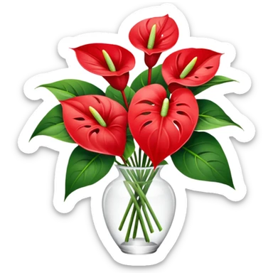 orchidee - sonnenblume - anthurienstrauss - ohne blumenvase sticker