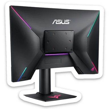 ASUS ROG STRIX XG27UCS, monitor with stand, gaming vibe sticker