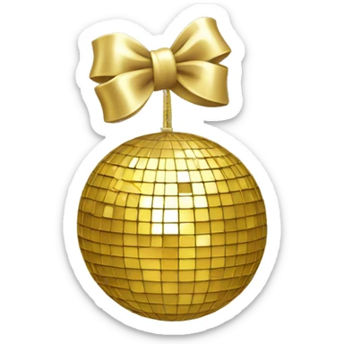 Discoball with bow sticker