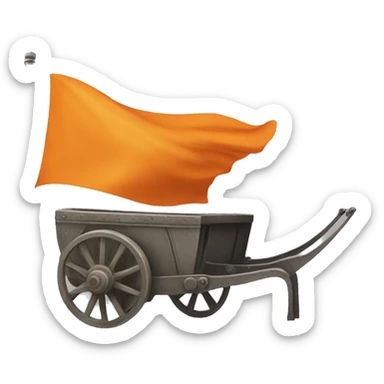 A chariot haing orange flag  sticker