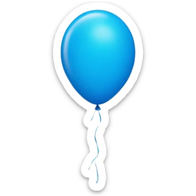 2 blue balloons sticker