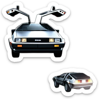 Delorean black to future sticker