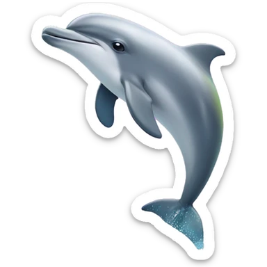 Dolphin in a rainbow sticker