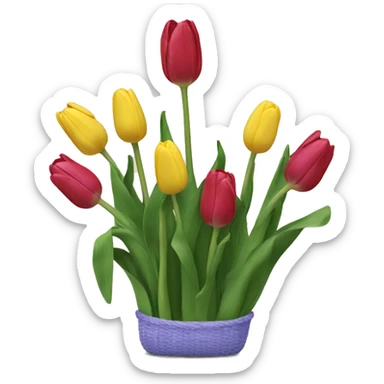 buquê de tulipas sticker