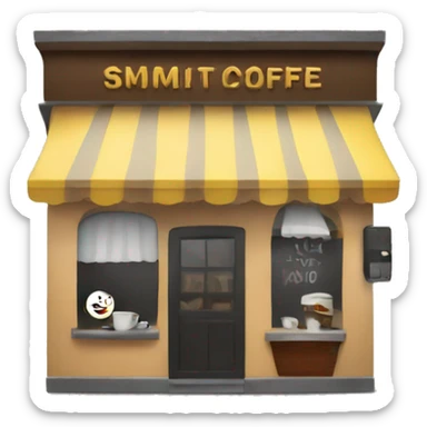 vinyl coffee shop  sticker