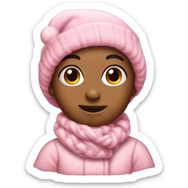 Cozy Christmas pink  sticker