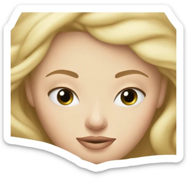 sleeping beauty blonde white girl with a silk pillow sticker