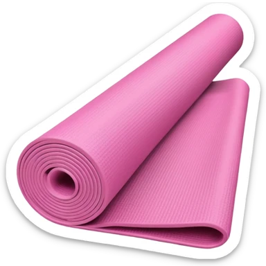 Yoga mat pink sticker