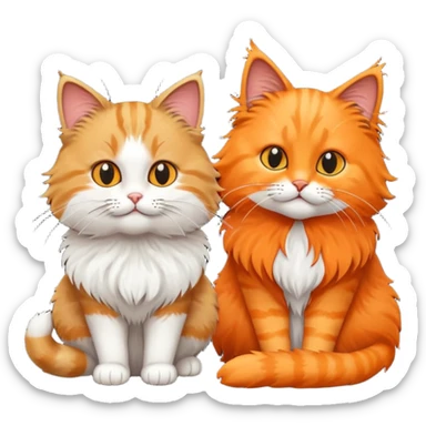 two cats in love sticker