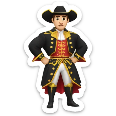 bullfighter man sticker