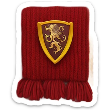 red knitted Gryffindor scarf sticker