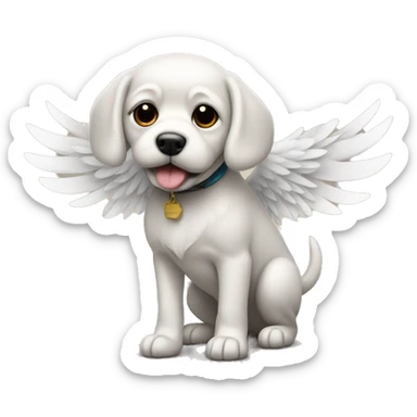 Chien avec des ailes sticker