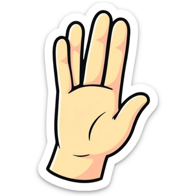 hand waving sticker