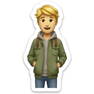 Coeur avec des gens qui se font un câlin dedant sticker