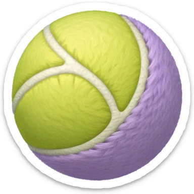 light lavender tennis ball sticker