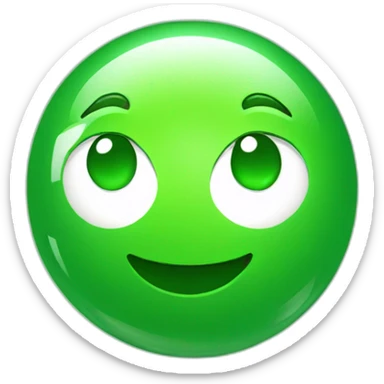 green shiny sphere sticker