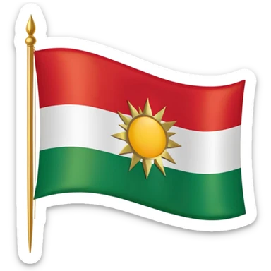 Create a Kurdistan flag  sticker