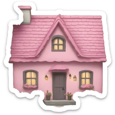 Pink love cottage core sticker