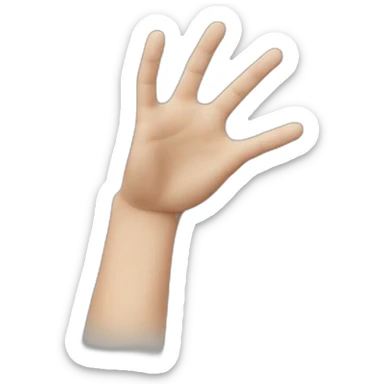 hand reaching sticker