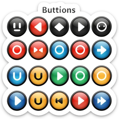 Play buttons black sticker