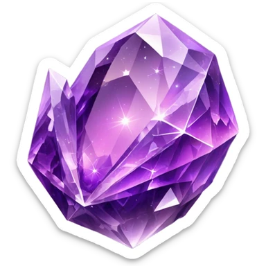 Sharp Amethyst Nebula Galaxy Crystal sticker
