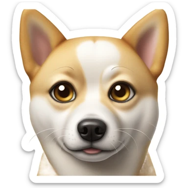 shiba inu gazing with intent - Chihuahua  sticker