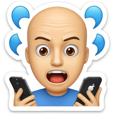 Man yells at text "mopo" sticker