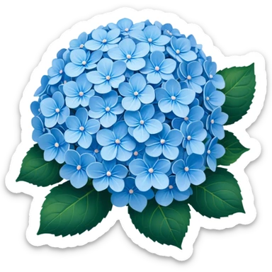 Blue hydrangeas sticker
