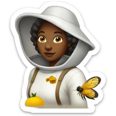 beekeeper black lady honey sticker