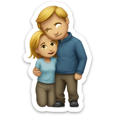 Un garçon et une fille qui s’embrassent  sticker