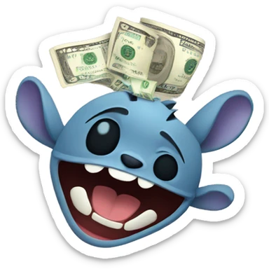 stich con billetes sticker