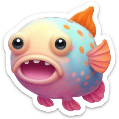 Kitsune blobfish sticker