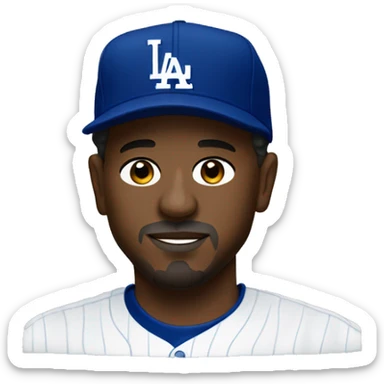 Kendrick Lamar LA Dodgers hat sticker