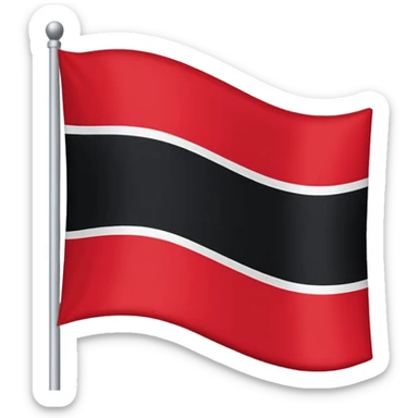 Gib mir eine Fahne die im wind weht mit 3 Farben in der reinginge von oben nach unten schwarz weiß rot sticker